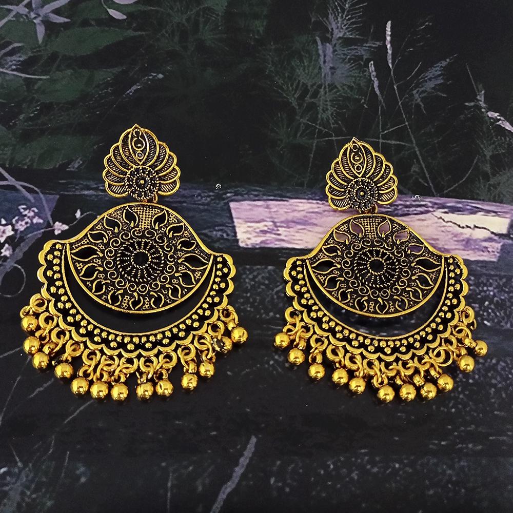 Woma Gold Plated Dangler Earrings - 1318362A