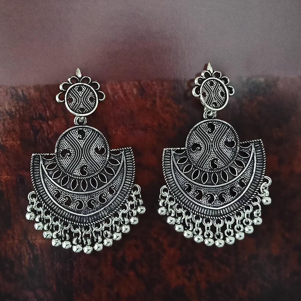 Woma Oxidised Plated Dangler Earrings - 1318363