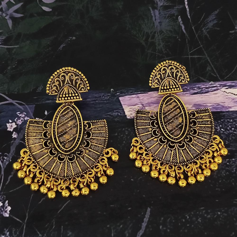 Woma Gold Plated Dangler Earrings - 1318364A