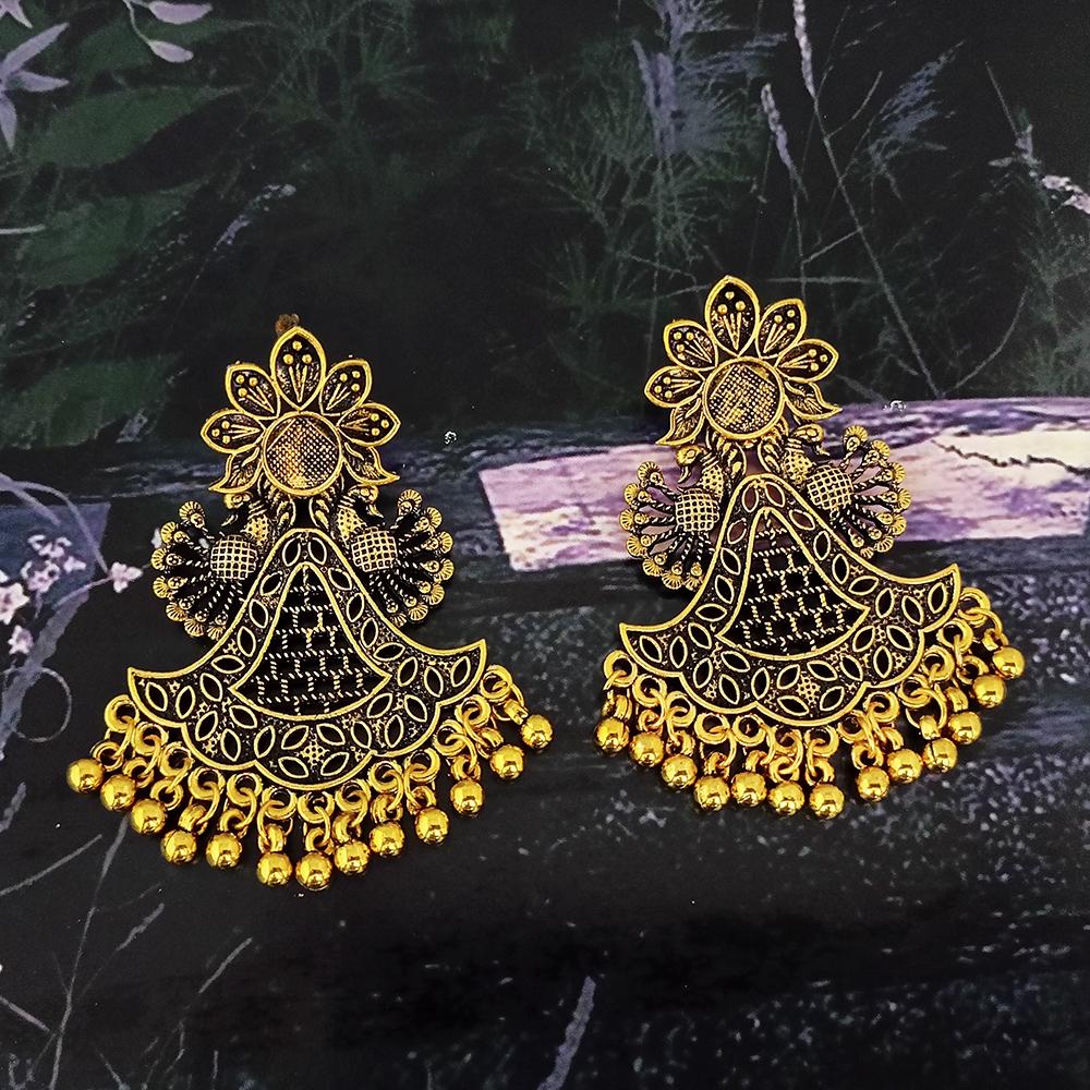 Woma Gold Plated Dangler Earrings - 1318367A