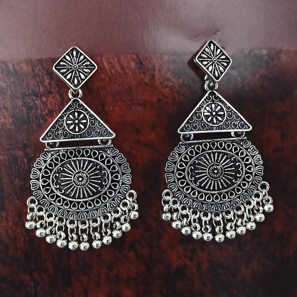 Woma Oxidised Plated Dangler Earrings - 1318369