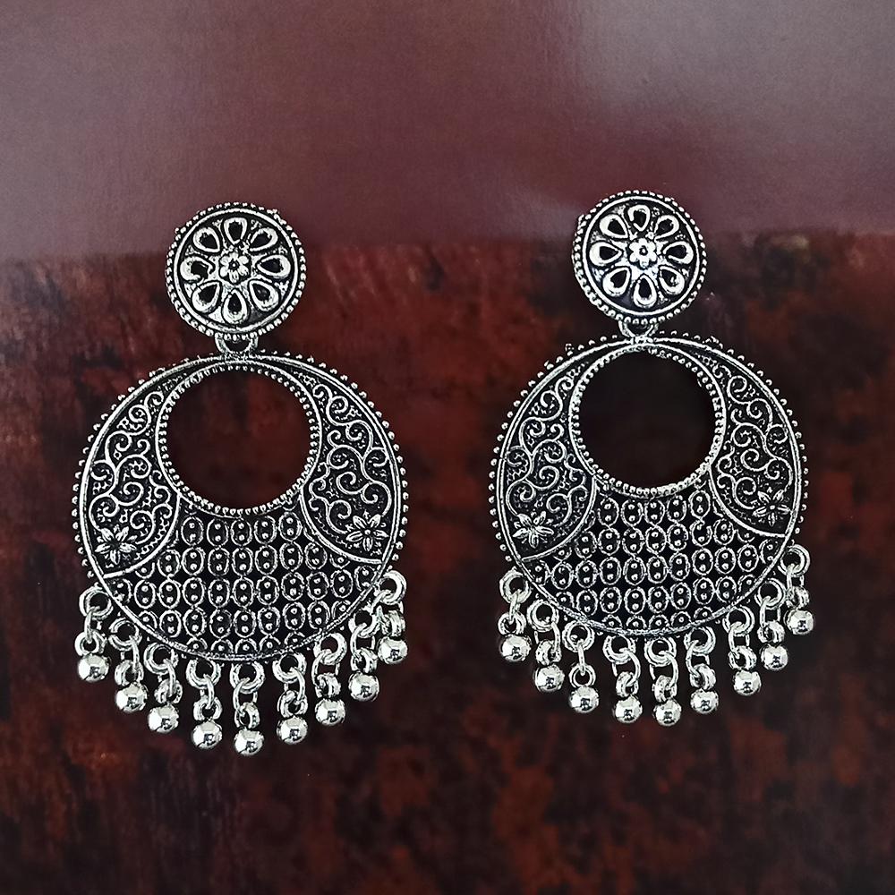 Woma Oxidised Plated Dangler Earrings - 1318377