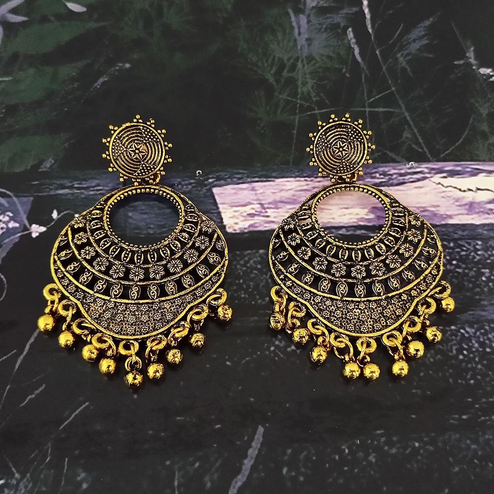 Woma Gold Plated Dangler Earrings - 1318379A