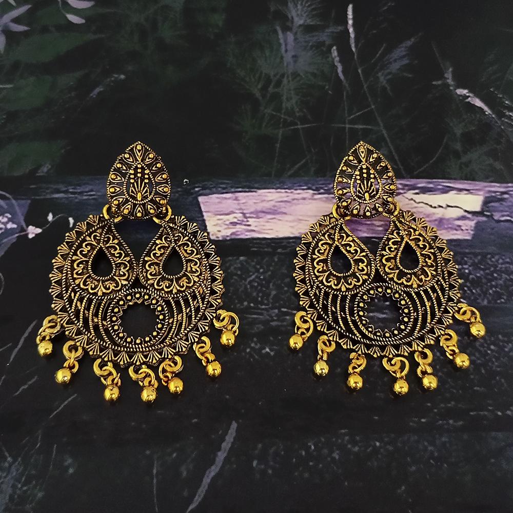 Woma Gold Plated Dangler Earrings - 1318391