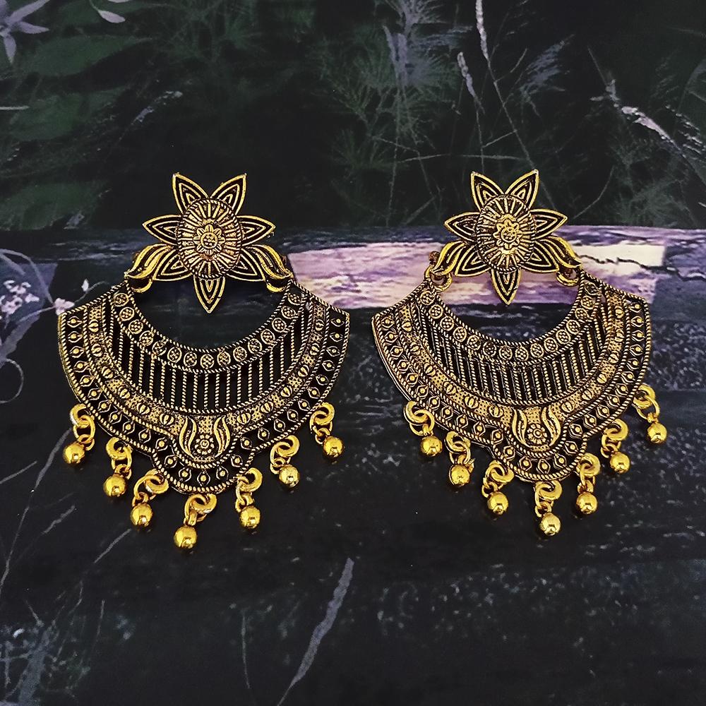 Woma Gold Plated Dangler Earrings - 1318393