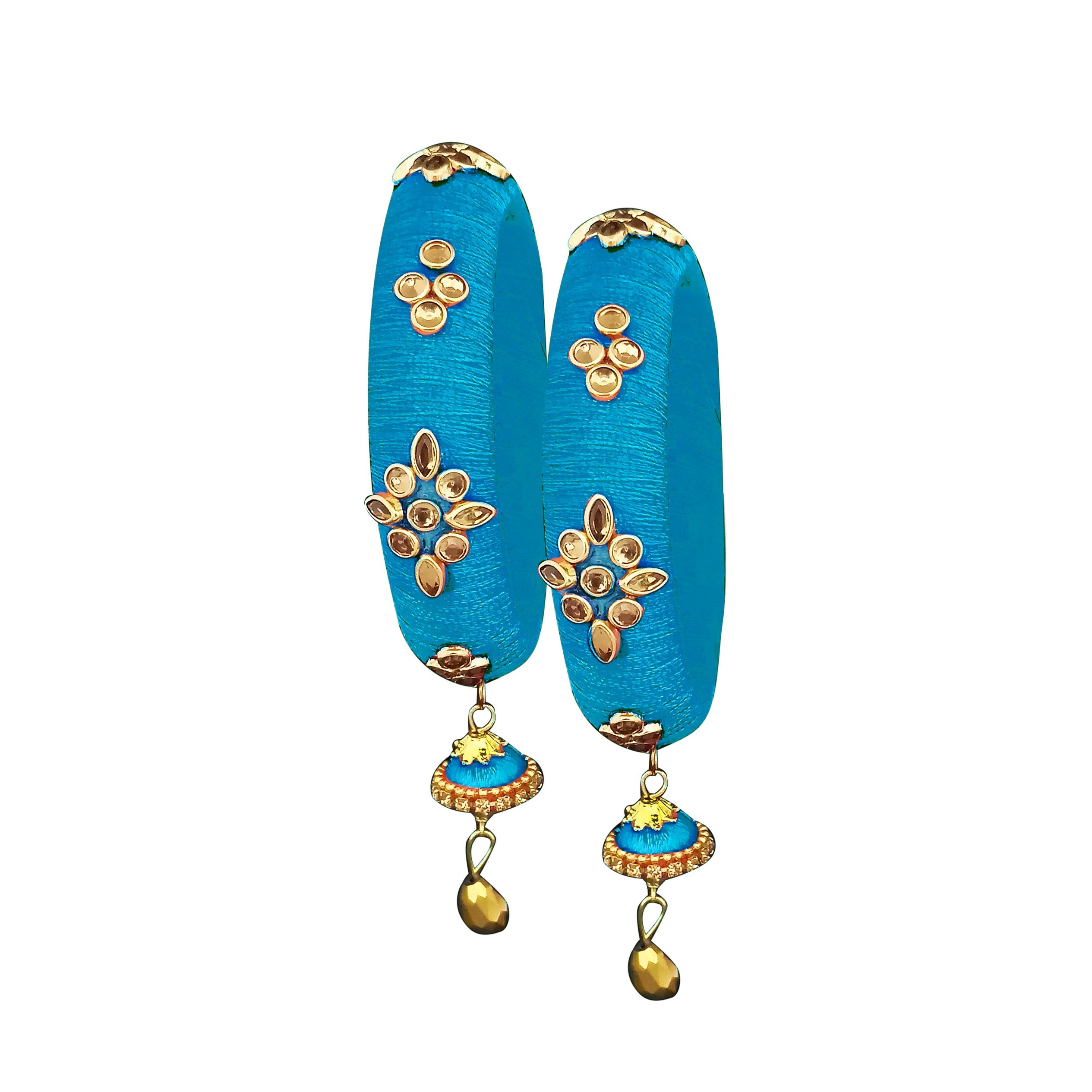 Sejal Green Color Austrian Stone Bangle Set - 1403724J