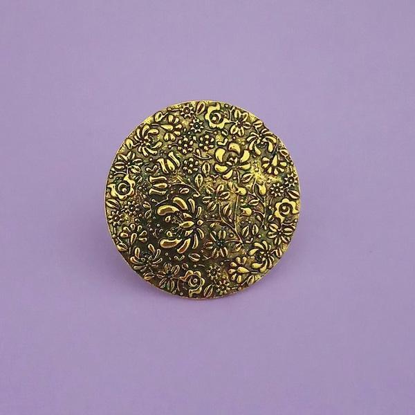 Tip Top Fashions Antique Gold Plated Adjustable Finger Ring - 1504782