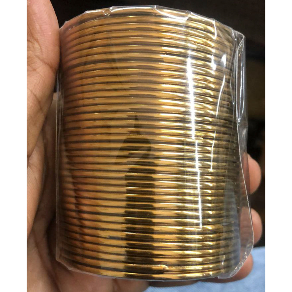 Shree Asha Bangles Gold Plain Plated 36 Pcs Per Bangles Set