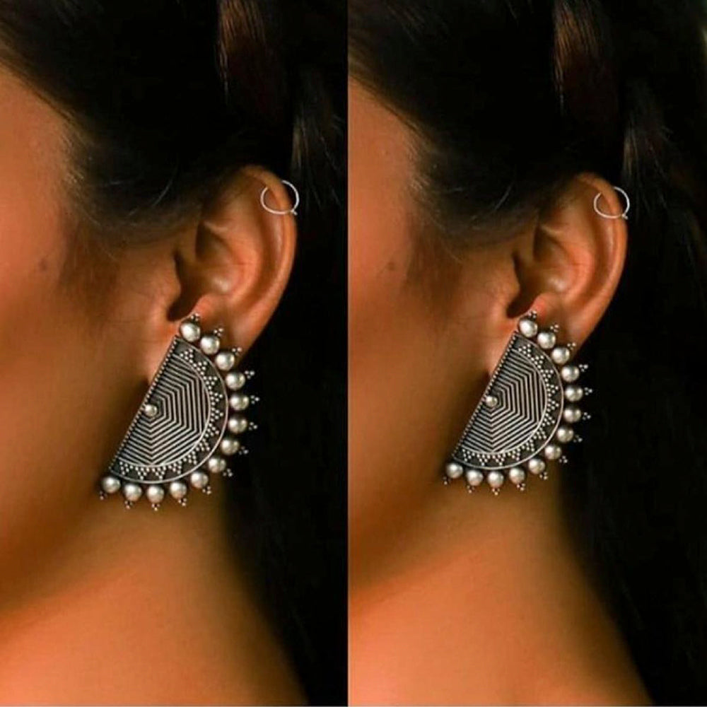 Blythediva Pack Of 3 Oxidised Plated Dangler Earrings