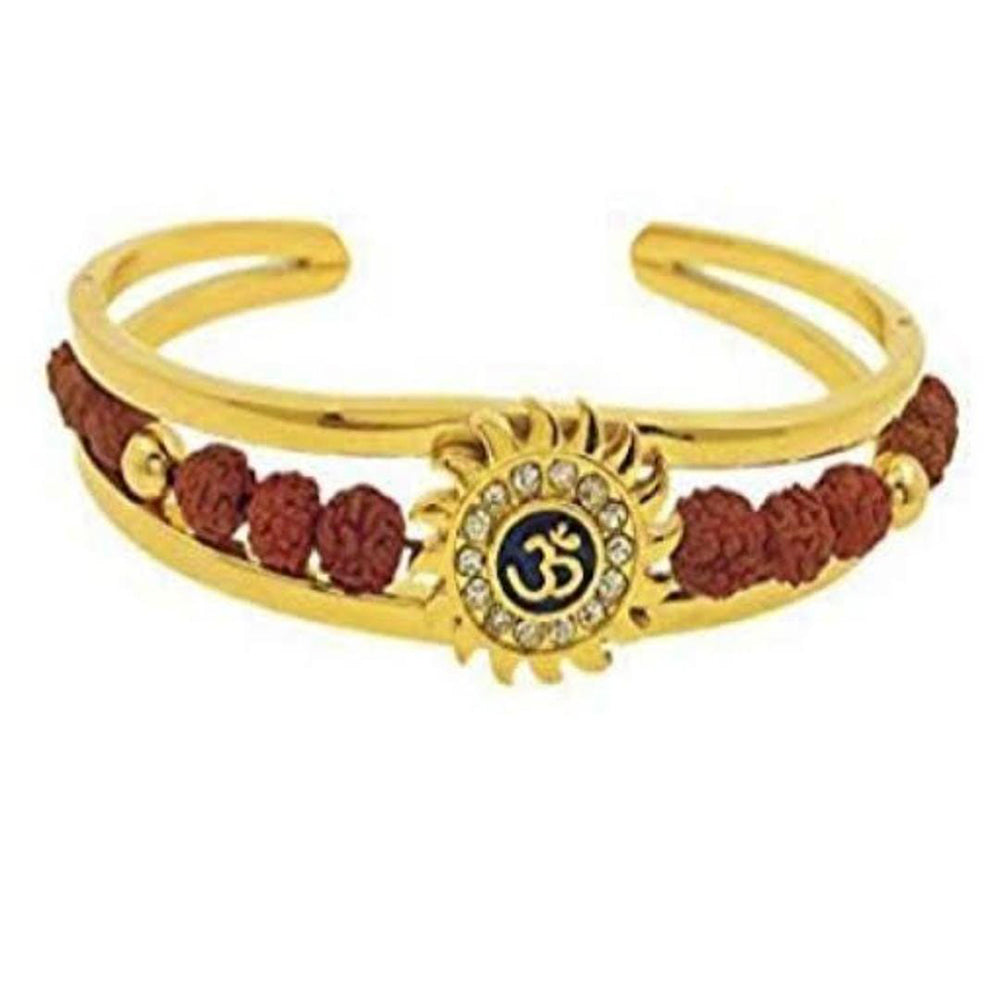 Martina Jewels Pack Of 6 Traditional Gold Plated Rudraksha Bracelet