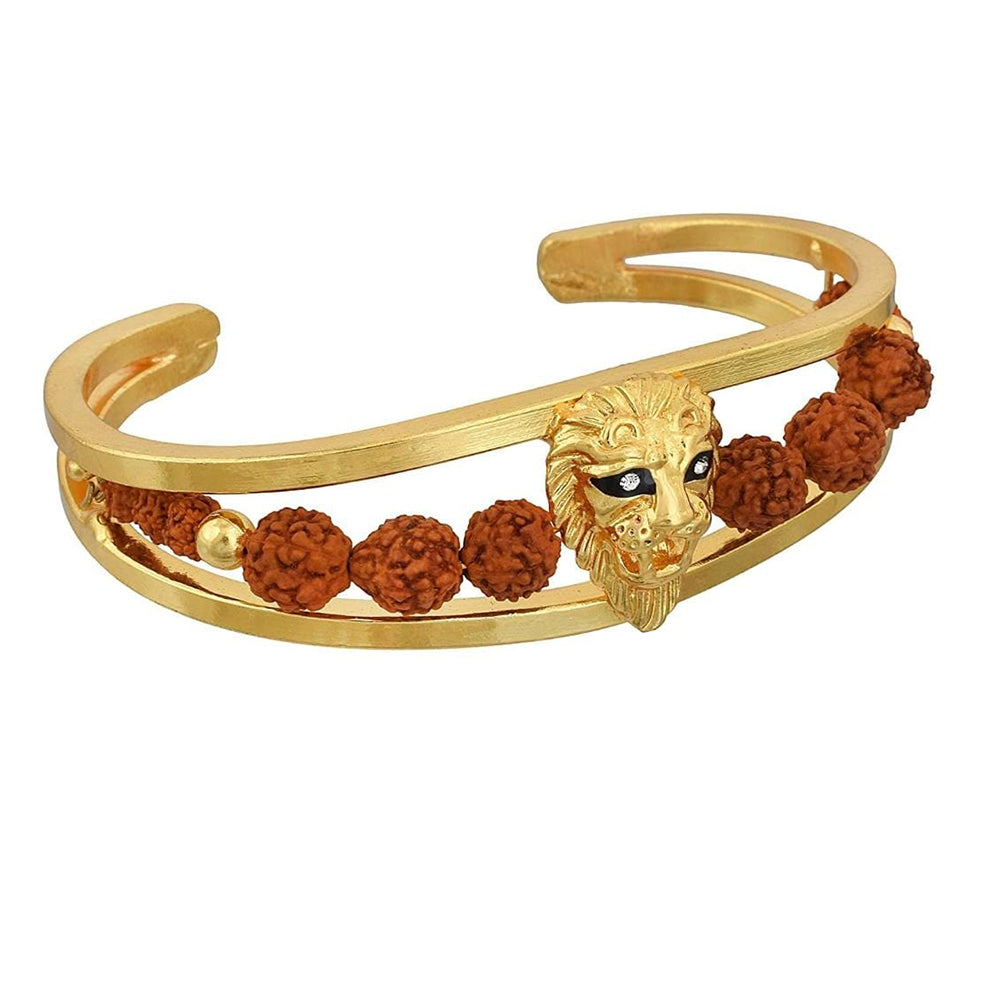Martina Jewels Pack Of 6 Traditional Gold Plated Rudraksha Bracelet
