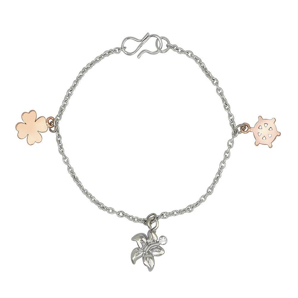 Mahi Latest Design Stylish Fashionable Triple Charm Bracelet for Women and Girls (BR1100447M)