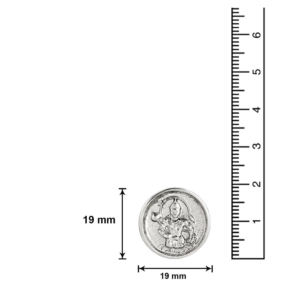 Mahi White Rhodium plated Jai Hanuman Cufflink
