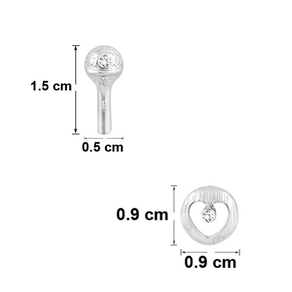 Mahi Combo of 6 Small Baby Size Stud Earrings for Women and Girls CO1105264R