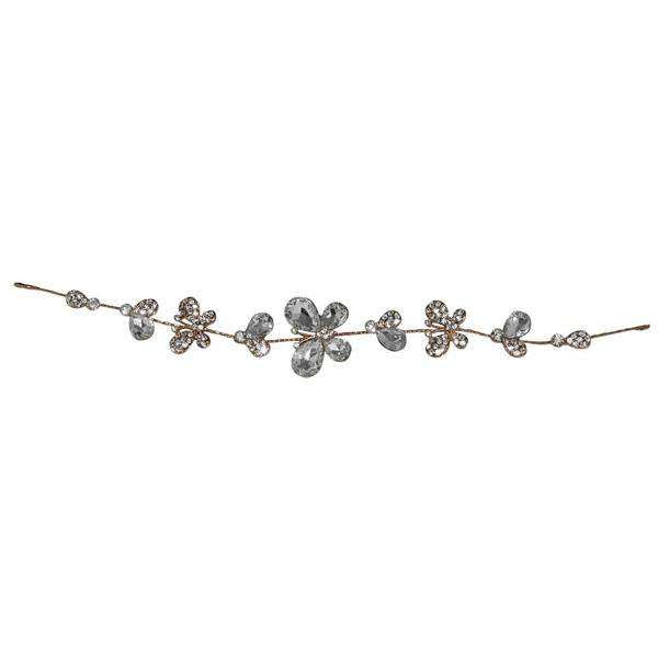 Apurva Pearls Stone Gold Plated Butterfly Design Hair Brooch - 1502203A