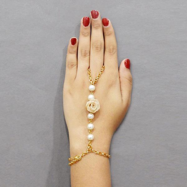 Apurva Pearls Pearl Chain Hand Harness - 1503131