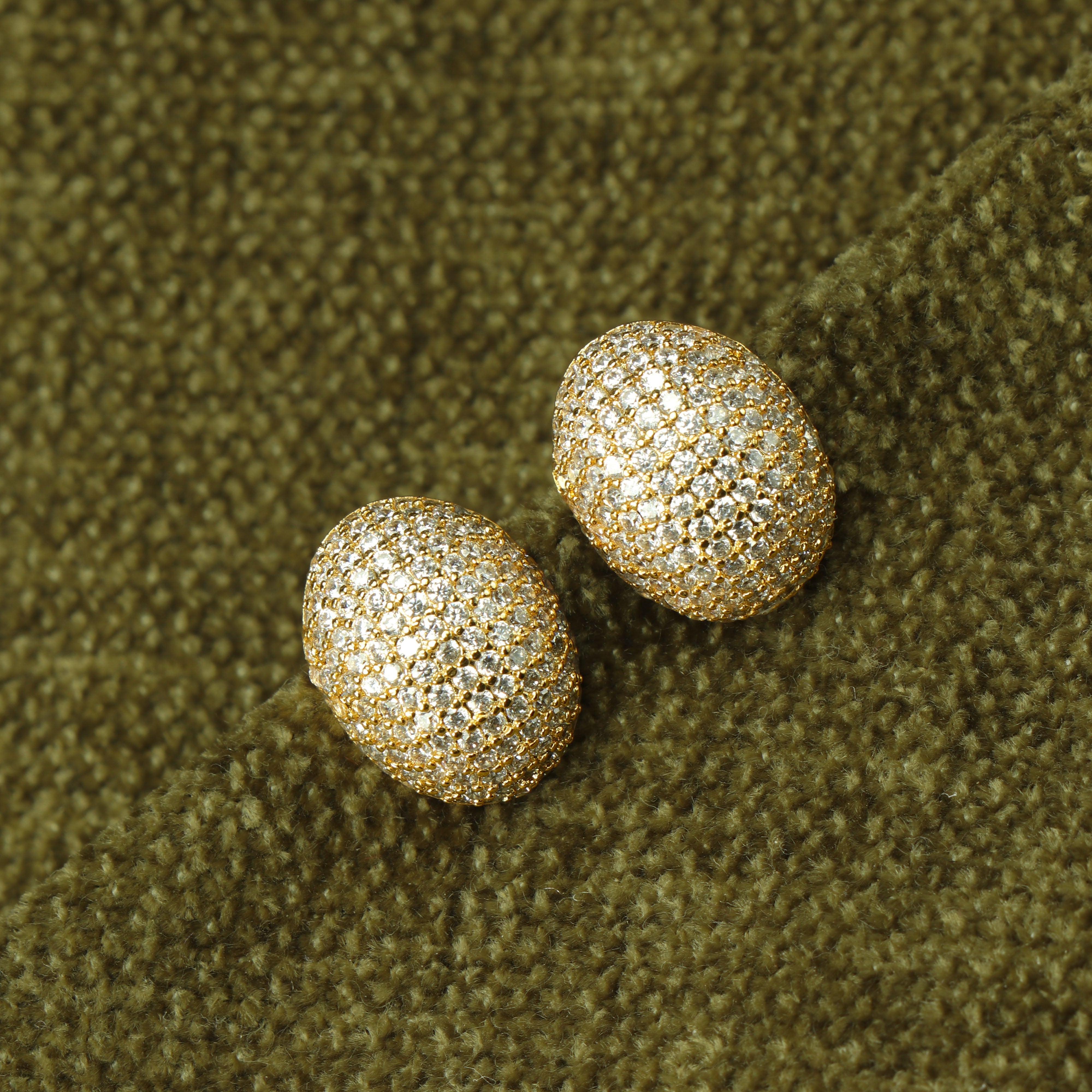 Nipura Golden Glory Crystals Stud Earrings