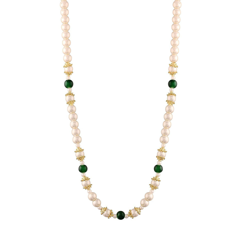 Etnico Gold-Plated Layered Groom Necklace For Men (Mlp38G)