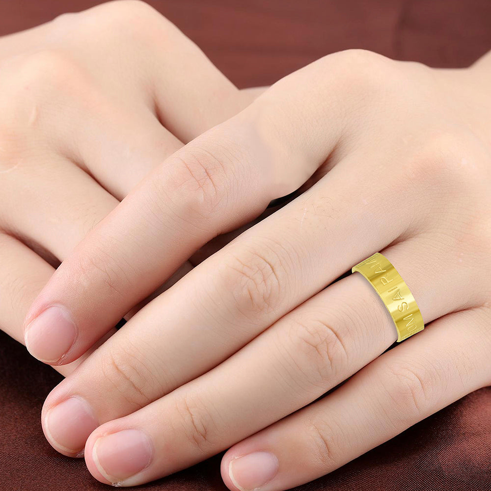 Missmister Pack Of 12 Gold Plated Shirdi Sai Baba "Om Sai Ram" Fashion Free Size Finger Ring - ORNI8132