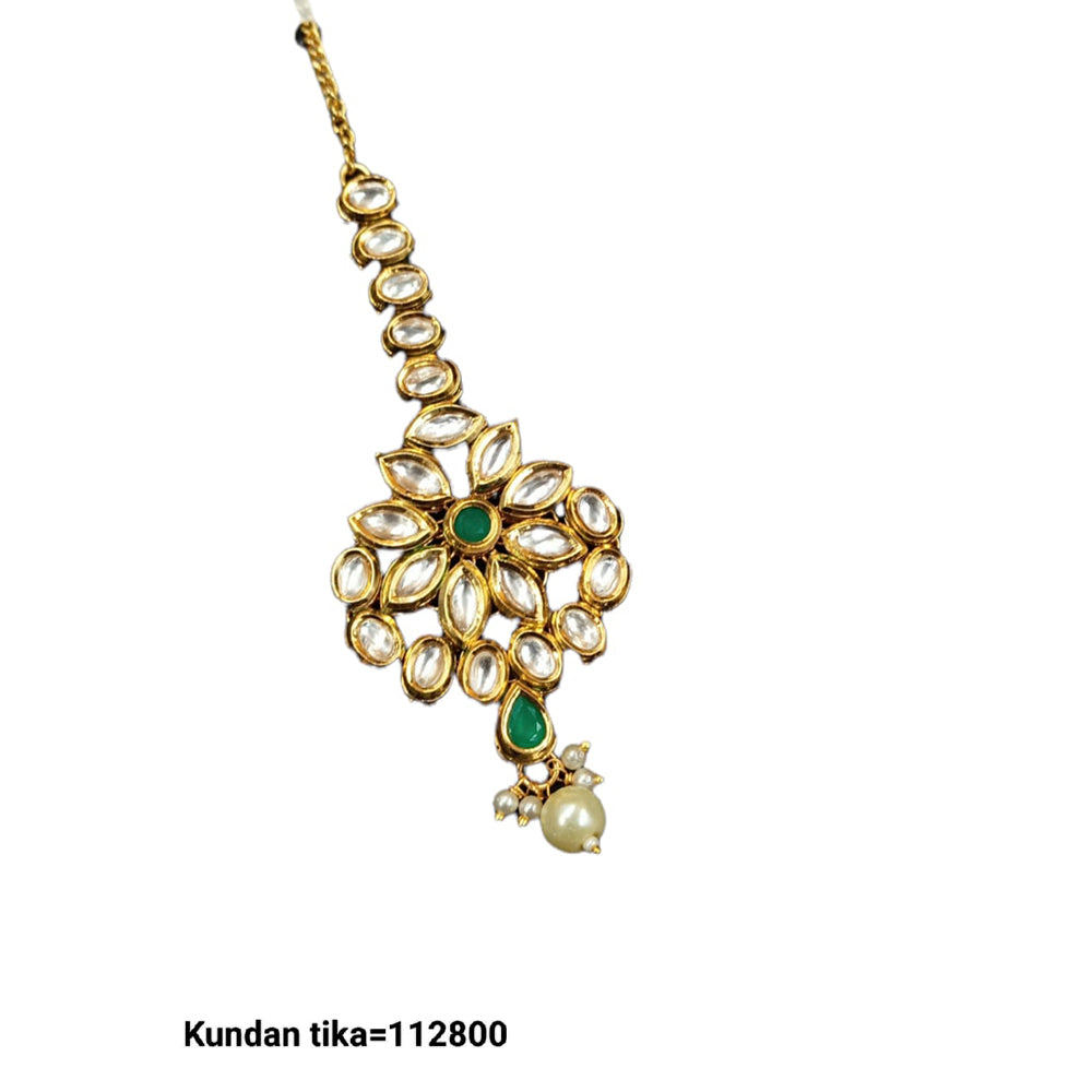 Padmawati Bangles Gold Plated Kundan Stone Maang Tikka