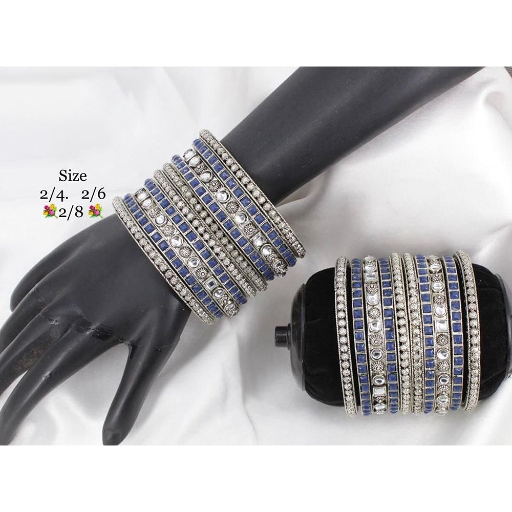 Pooja Bangles Silver Plated Bangles Set