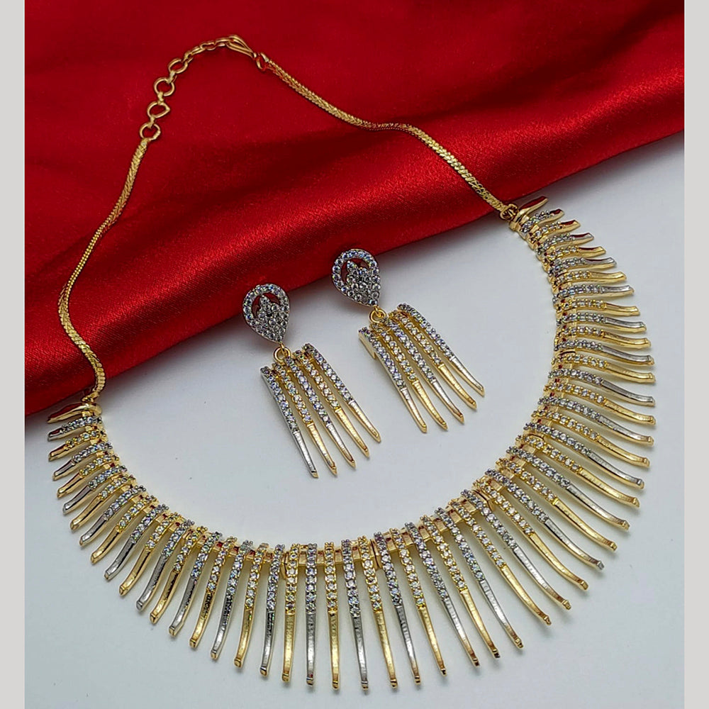 Pooja Bangles Gold Plated Ad Stone Choker Necklace Set