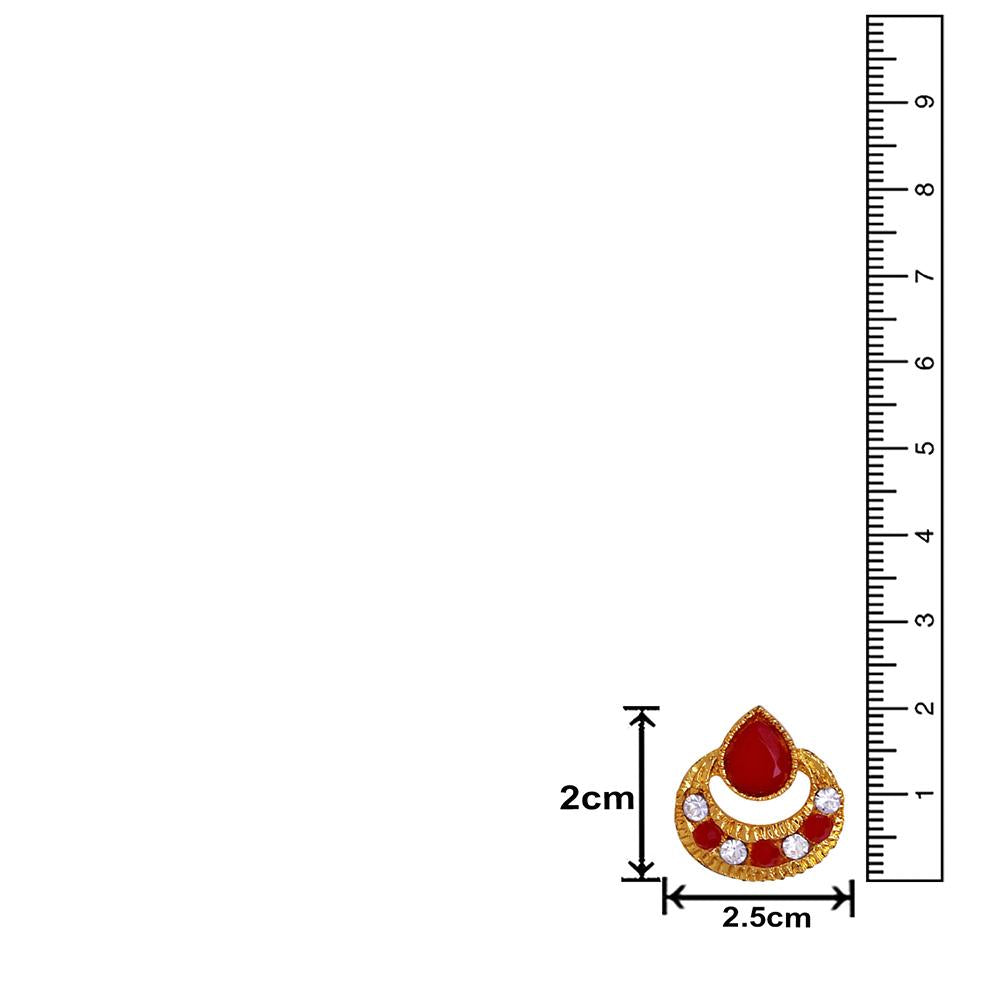 Mahi Simple and Elegant Red White Crystals Rakhi for Brothers (RA1100651G)