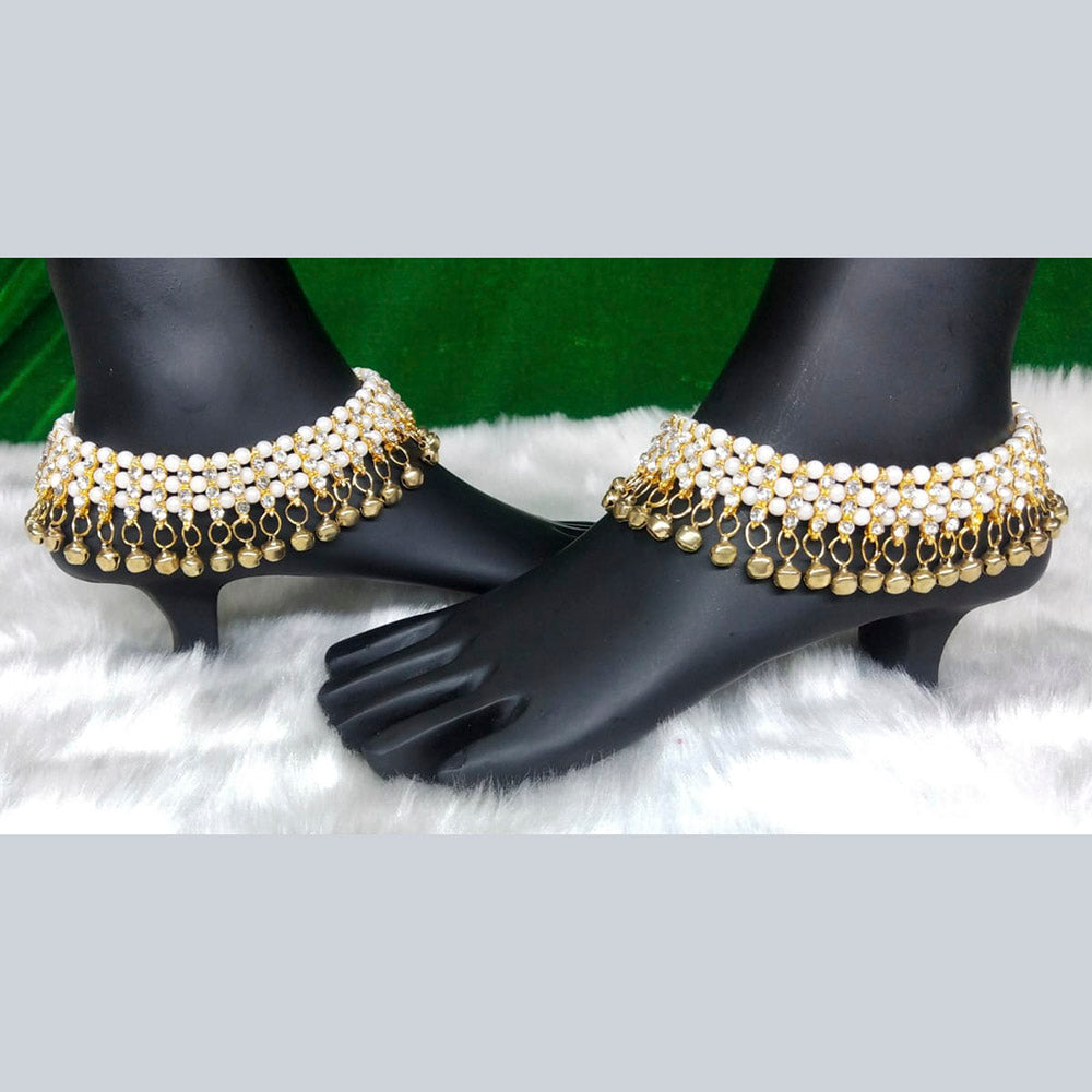Roshni Emitation Gold Plated Austrian Stone Payal - REACC02