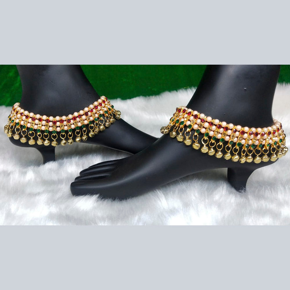 Roshni Emitation Gold Plated Austrian Stone Payal - REACC03