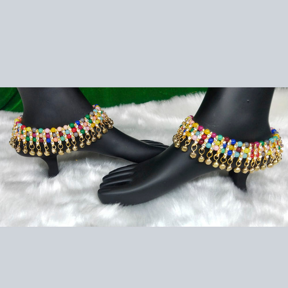 Roshni Emitation Gold Plated Austrian Stone Payal - REACC04