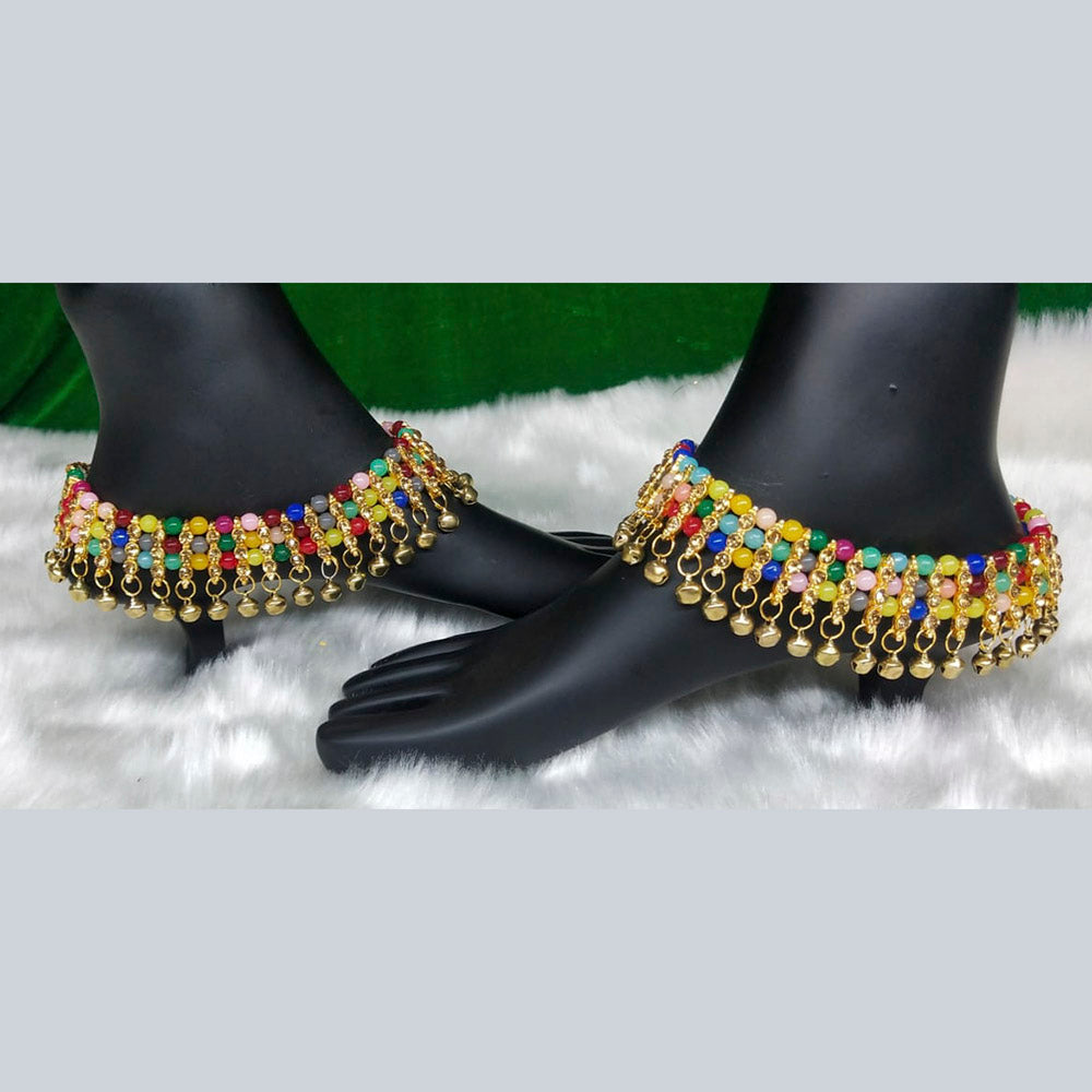 Roshni Emitation Gold Plated Austrian Stone Payal - REACC07
