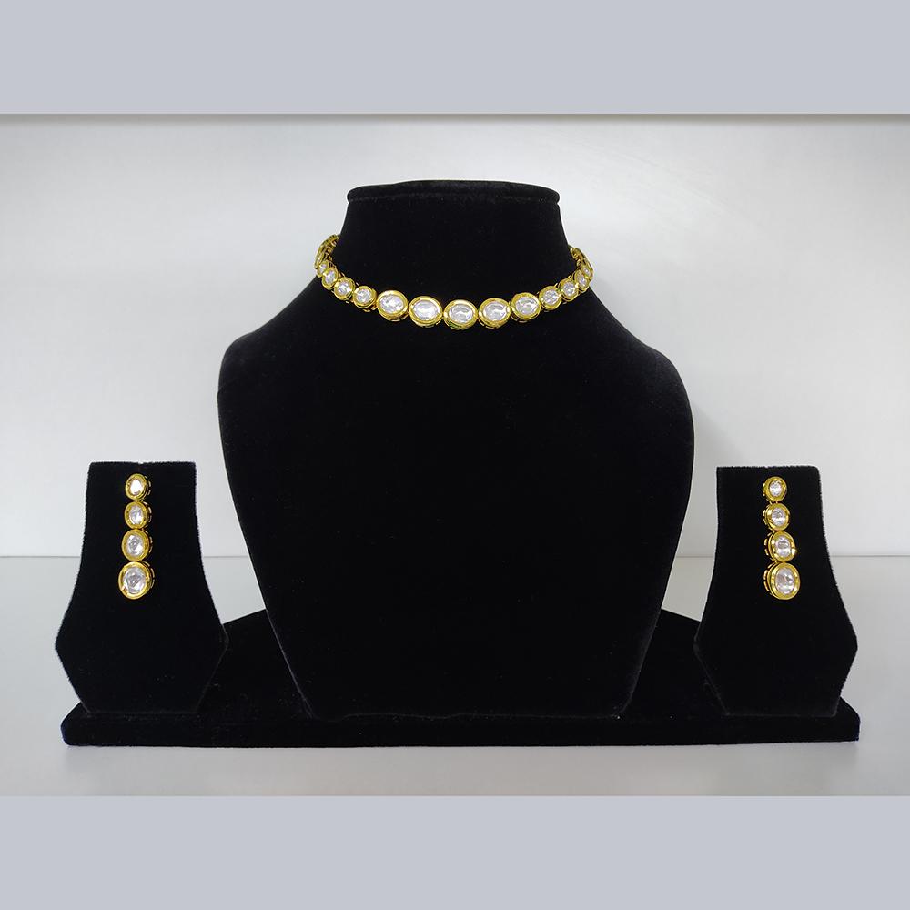 Tarangavi Kundan Gold Plated Choker Necklace Set