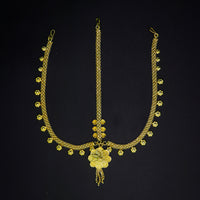 Mahavir DYE Gold Plated Floral Damini Matha Patti 