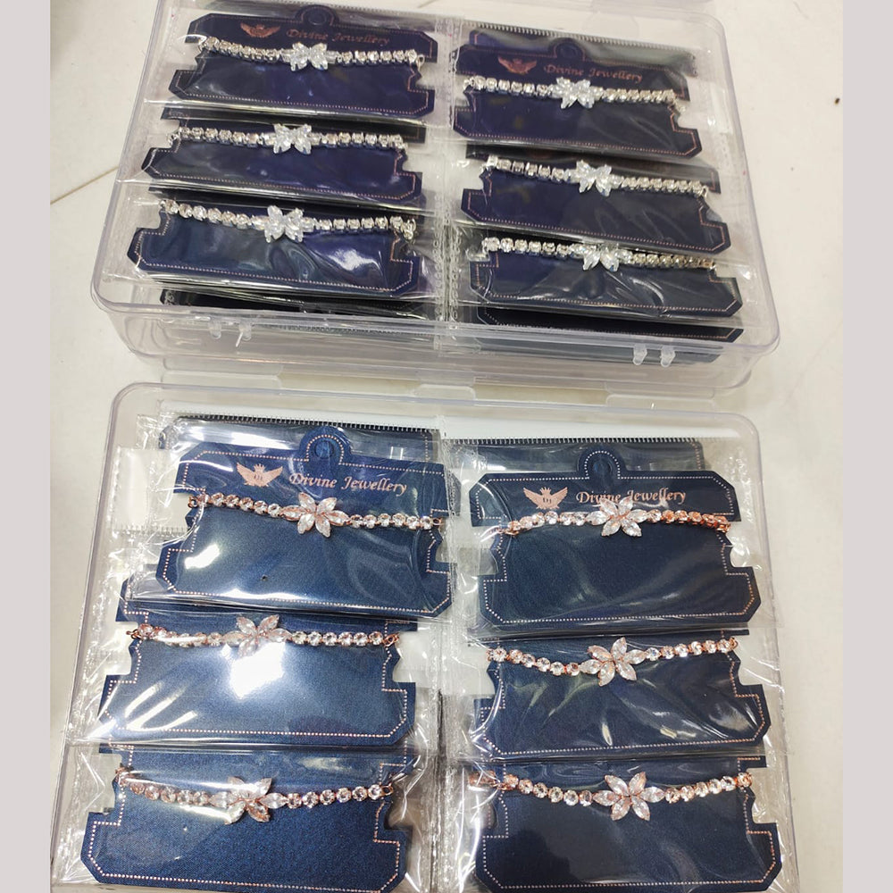 Tip Top Jewellers Fancy Austrian Stone Designer Bracelet   (Pack of 12)