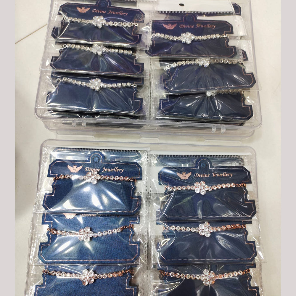 Tip Top Jewellers Fancy Austrian Stone Designer Bracelet   (Pack of 12)