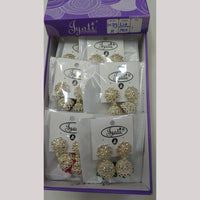 Tip Top Jewellers Stunning Kundan Stone And Pearl Jhumki Earrings (Pack of 12)