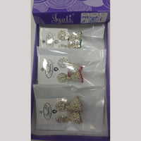 Tip Top Jewellers Stunning Kundan Stone And Pearl Jhumki Earrings (Pack of 12)