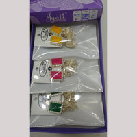 Tip Top Jewellers Stunning Kundan Stone And Pearl Jhumki Earrings (Pack of 12)
