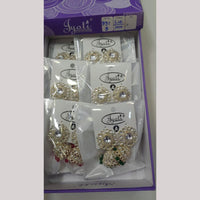 Tip Top Jewellers Stunning Kundan Stone And Pearl Jhumki Earrings (Pack of 12)