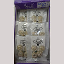 Tip Top Jewellers Stunning Kundan Stone And Pearl Jhumki Earrings (Pack of 12)