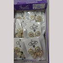 Tip Top Jewellers Stunning Kundan Stone And Pearl Jhumki Earrings (Pack of 12)