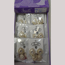 Tip Top Jewellers Stunning Kundan Stone And Pearl Jhumki Earrings (Pack of 12)