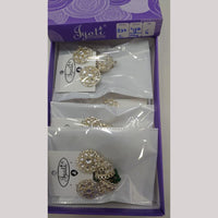 Tip Top Jewellers Stunning Kundan Stone And Pearl Jhumki Earrings (Pack of 12)