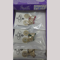 Tip Top Jewellers Stunning Kundan Stone And Pearl Jhumki Earrings (Pack of 12)