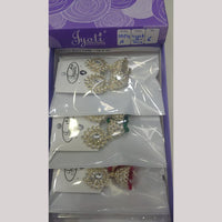 Tip Top Jewellers Stunning Kundan Stone And Pearl Jhumki Earrings (Pack of 12)