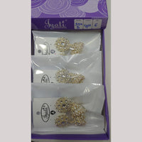Tip Top Jewellers Stunning Kundan Stone And Pearl Jhumki Earrings (Pack of 6)