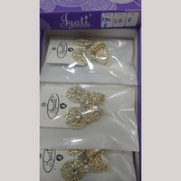 Tip Top Jewellers Stunning Kundan Stone And Pearl Jhumki Earrings (Pack of 6)