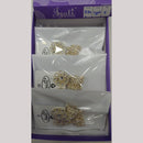 Tip Top Jewellers Stunning Kundan Stone And Pearl Jhumki Earrings (Pack of 6)