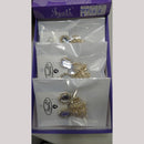 Tip Top Jewellers Stunning Kundan Stone And Pearl Jhumki Earrings (Pack of 6)