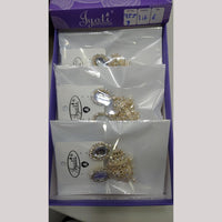 Tip Top Jewellers Stunning Kundan Stone And Pearl Jhumki Earrings (Pack of 6)